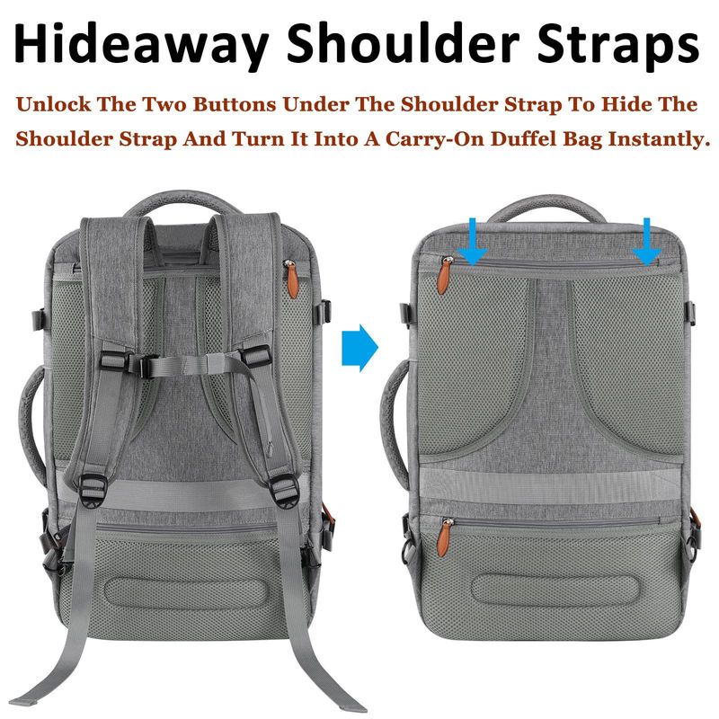 Durable Water-Resistant Unisex Laptop Backpack With Spacious Compartment For Travel & Work, 16-Inch Laptop Compatible Multi-piece Storage Bag_voghion.com