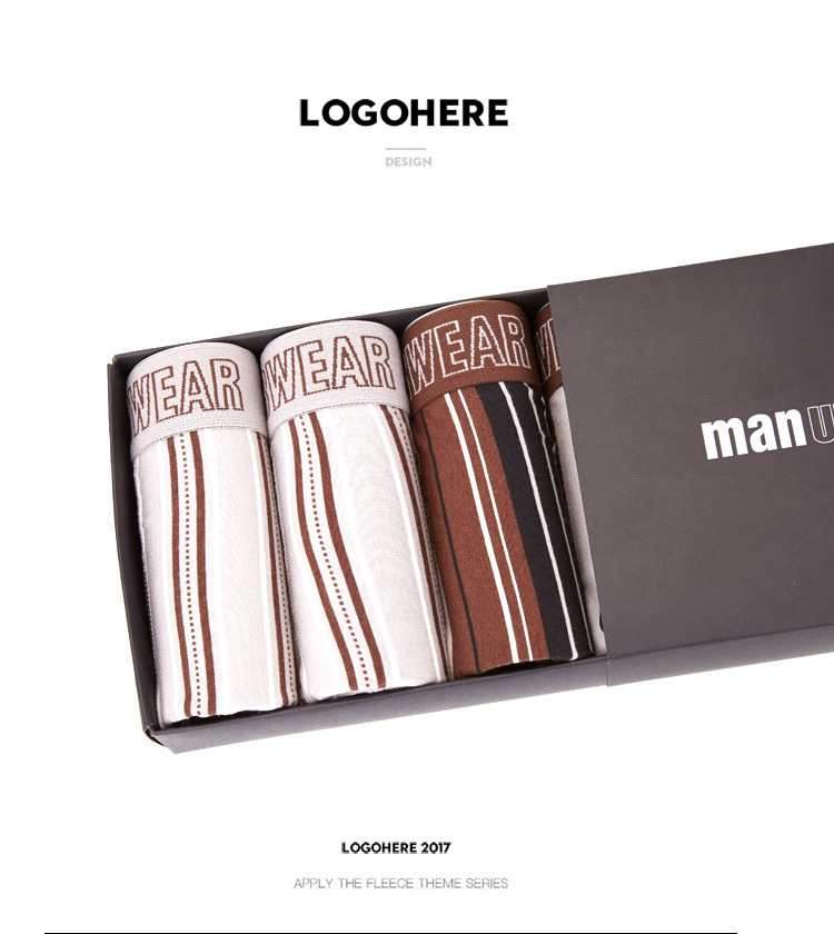 Erkek İç Giyim Çizgili Pamuklu Boksörler Boksörler Boxer Pantolon Trendy Üretici Toptan Satış_voghion.com