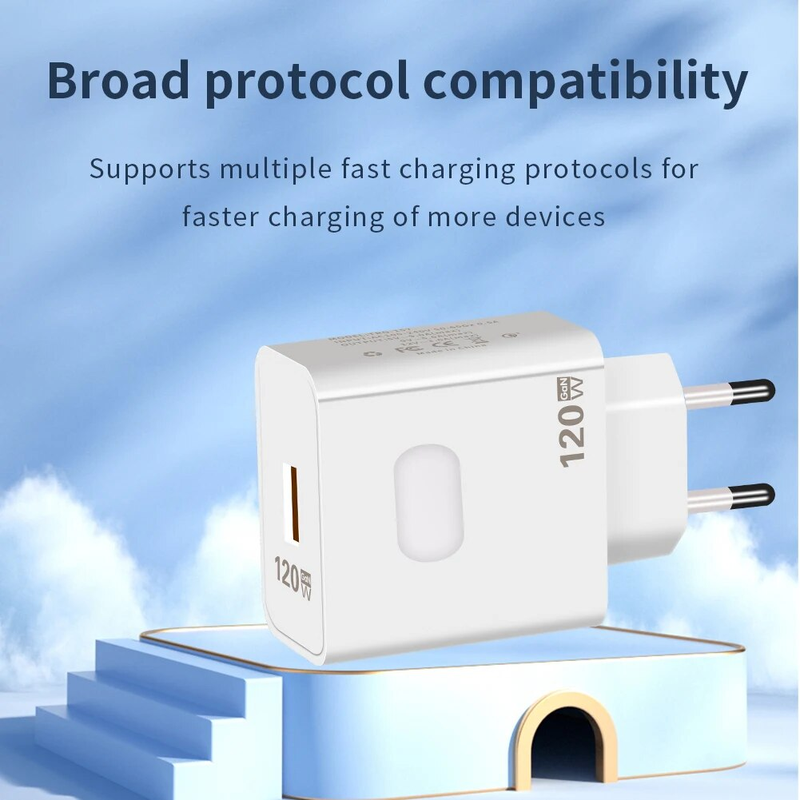 120W GaN USB-oplader, snellader 3.0, type C-kabel, mobiele telefoonoplader, adapter voor Xiaomi, Samsung iPhone-oplader_voghion.com