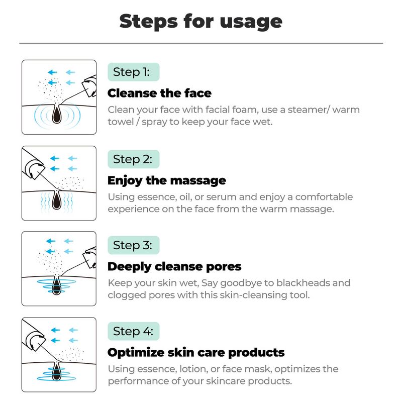 pro domácí čištění pórů obličeje Blackhead ultrazvukový peelingový stroj se čtyřmi režimy_voghion.com