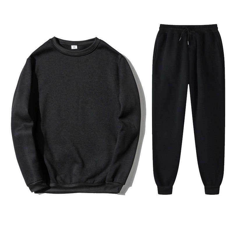 Conjunto de sudadera con capucha informal unisex: sudadera cómoda y elegante con pantalones deportivos a juego (varios colores y tallas, con opción de logotipo personalizado)_voghion.com