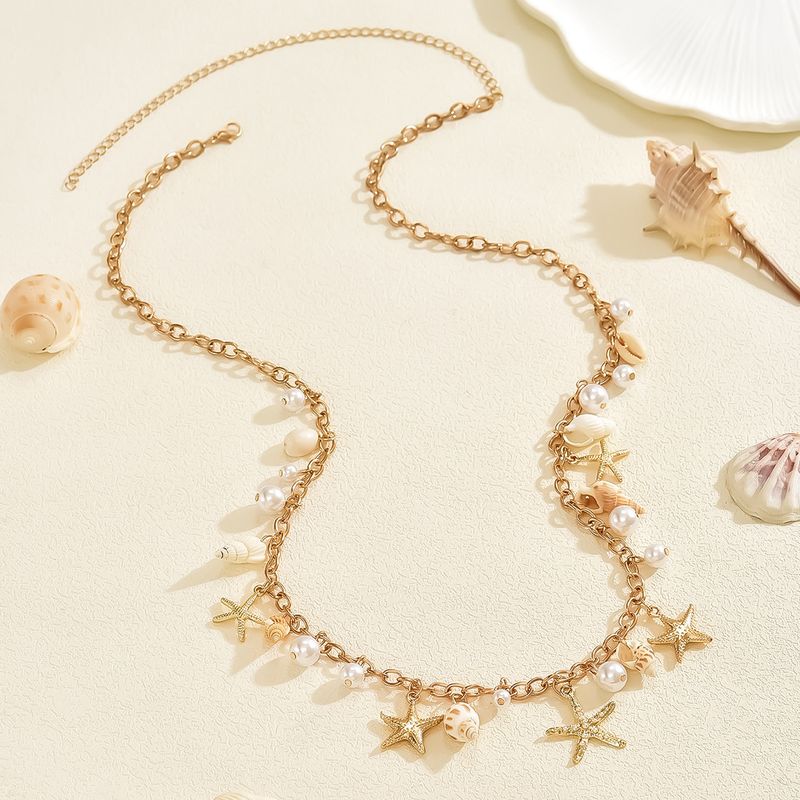 Shell Waist Chain Wholesale Seaside Holiday Style Starfish Accessories Niche High End Imitation Pearl Body Chain Waist Ornaments_voghion.com