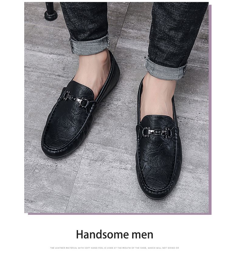 Scarpe casual alla moda in pelle con suola morbida e tomaia morbida da uomo_voghion.com