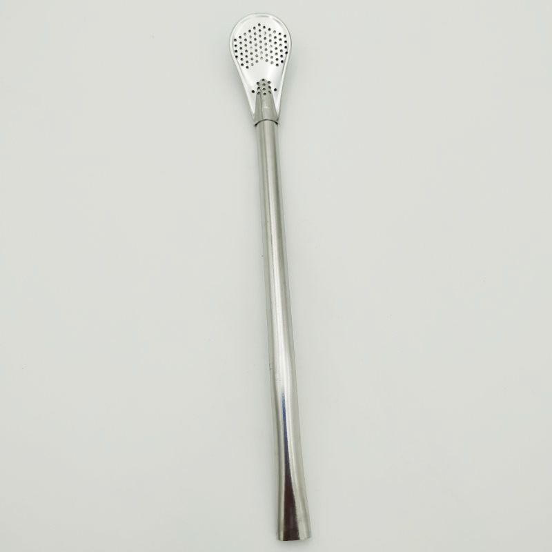 Cucchiaio di paglia in acciaio inox 304 cucchiaio di miscelazione del caffè antiscivolo filtro Cucchiaio di paglia per succo filtro spot_voghion.com