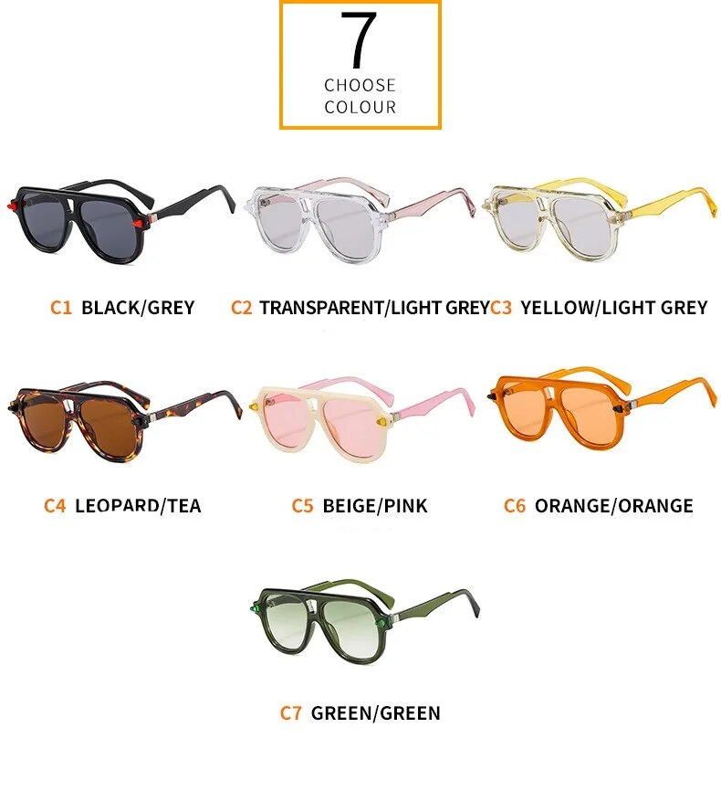 Divat új divatos pilóta négyzet alakú zöld napszemüveg nőknek férfiaknak márka tervező dupla híd napszemüveg UV400 szemüvegek árnyalatok_voghion.com