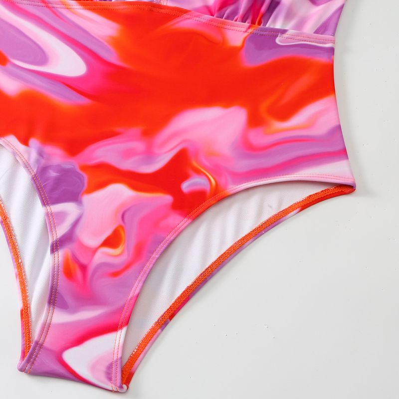 Damenbekleidung Geraffter Bikini Sexy High Waist Bikini Split Badeanzug Anzug Langer Rock_voghion.com