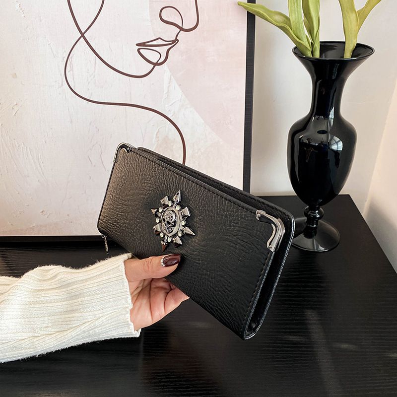 2024 Neue große Kapazität Multi-Card-Geldbörse Damen Punk Handheld personalisierte Handytasche Trend_voghion.com