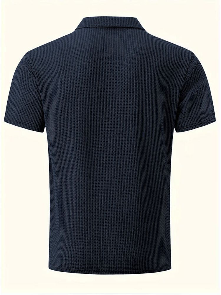 Nuova maglietta a maniche corte in seta ghiacciata di alta qualità Paul da uomo, colletto a camicia, tinta unita estiva_voghion.com