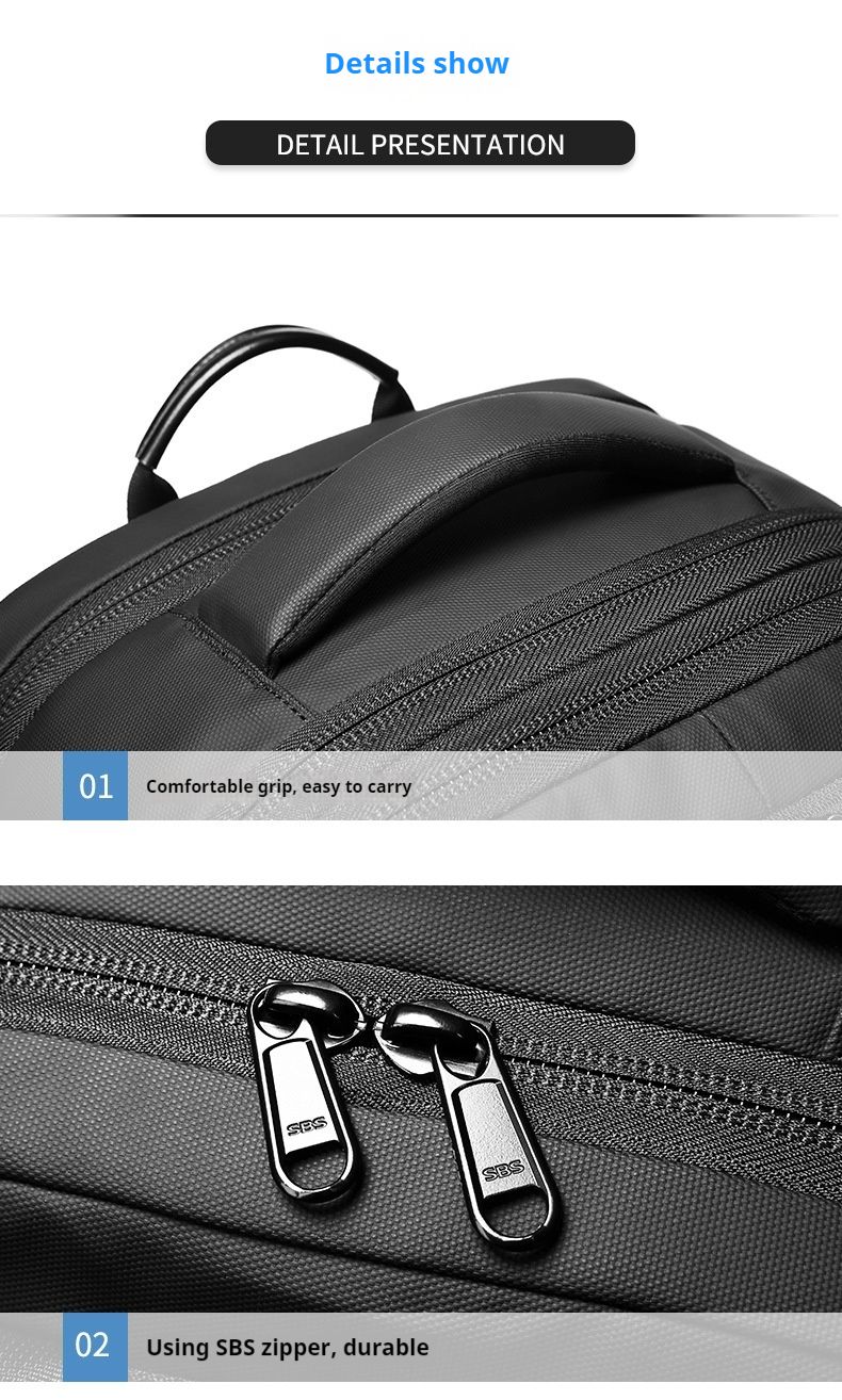 Zaino da viaggio per uomo, multifunzionale, per computer, a compressione sottovuoto, grande capacità, in TPU_voghion.com