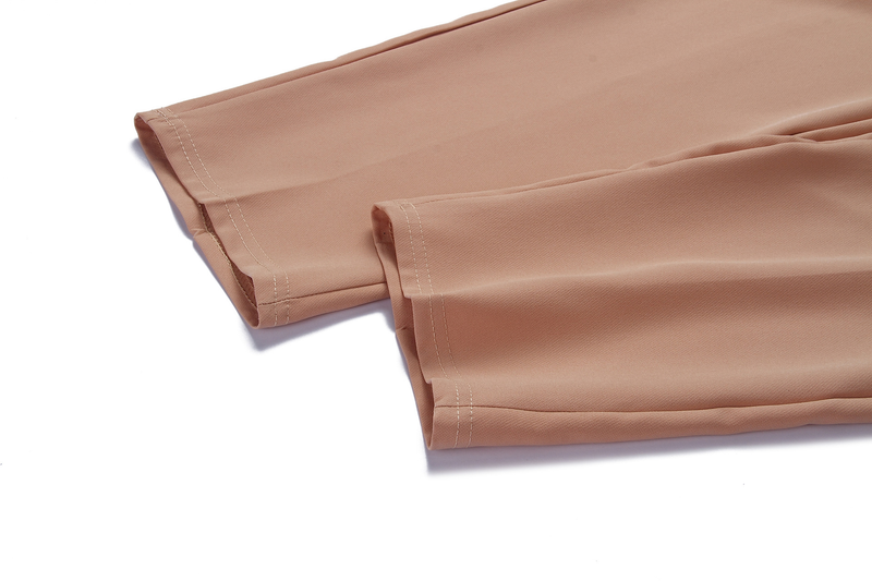 Freizeithose mit hoher Taille, Slim-Fit-Anzughose, Damenhose, Herbst-Berufshose_voghion.com