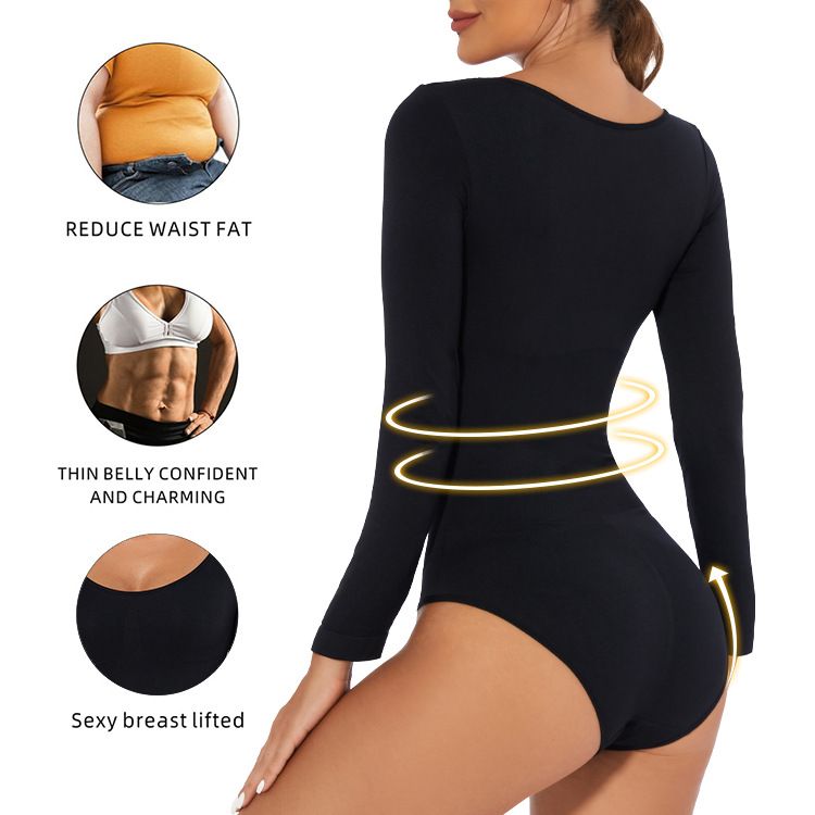 Underwear Tummy Tuck Shapewear Women's Tight Long Sleeve Corset Slimming Clothing Beautiful Body Shapewear_voghion.com