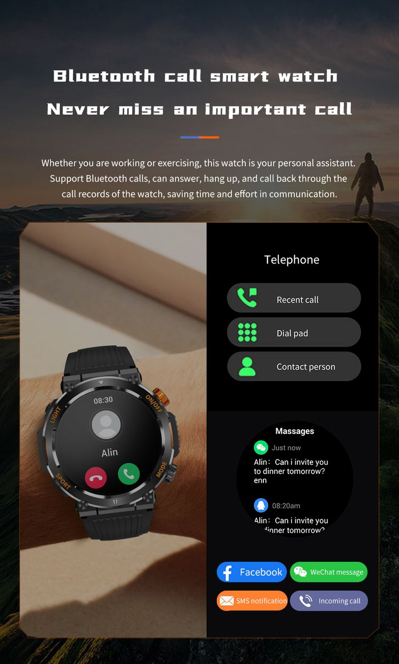 Reloj inteligente Aolon HT17 de 1,46 pulgadas con pantalla completa, llamadas Bluetooth, monitor de ritmo cardíaco y sueño, varios modelos deportivos._voghion.com