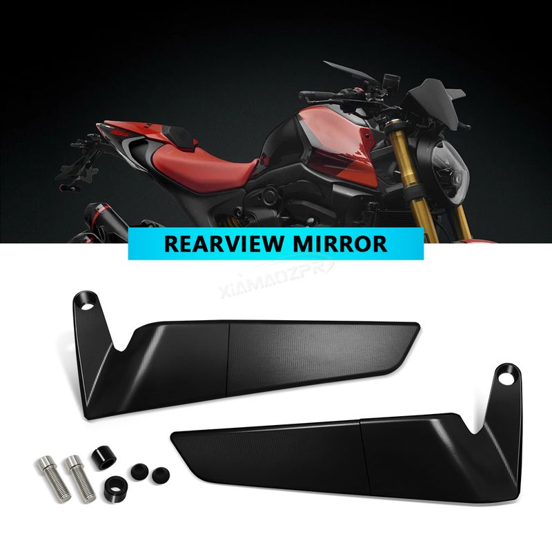 Til SPEED TRIPLE 1200 RS Tilbehør Winglets Spejlsæt Justerbare spejle Motorcykel Stealth-spejle_voghion.com