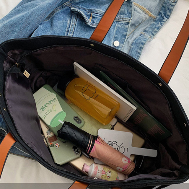 Yogodlns Mode Canvas Handtas en Portemonnee Vrouwelijke Schoudertas met grote capaciteit Letter Design Crossbody Tas Casual Totes Bag Bolsa_voghion.com
