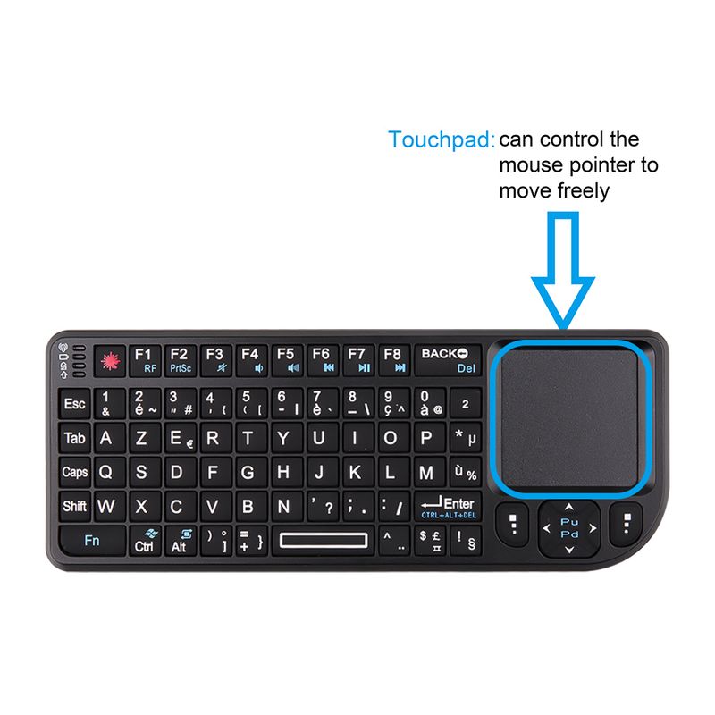 Backlit English Russian 2.4G Air Mouse Remote With TouchPad For Android TV Box PC Mini Wireless Keyboard_voghion.com