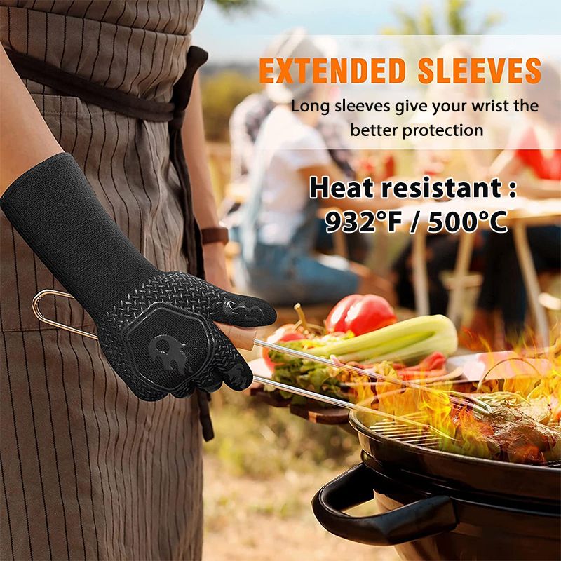 1 Stuk/1 Paar Ovenwanten, Ovenwanten, Hittebestendige Vuurvaste Antislip Siliconen Bbq Grill Handschoenen Voor Het Koken Van Barbecue Bakken_voghion.com