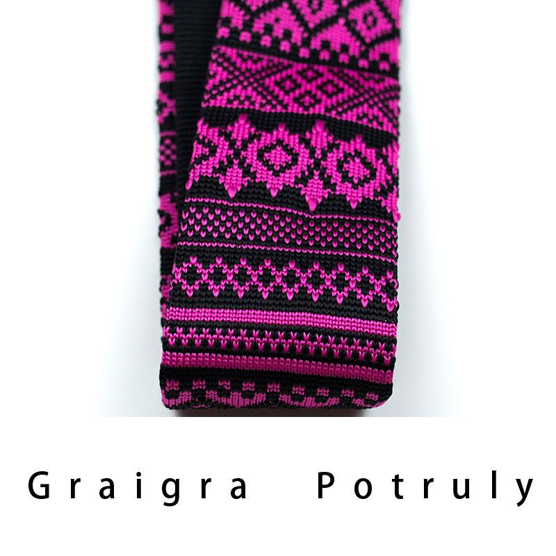 Men's Ties & Handkerchiefs style ethnic style coffee color yellow gray dark green width 6CM men's knitted tie_voghion.com