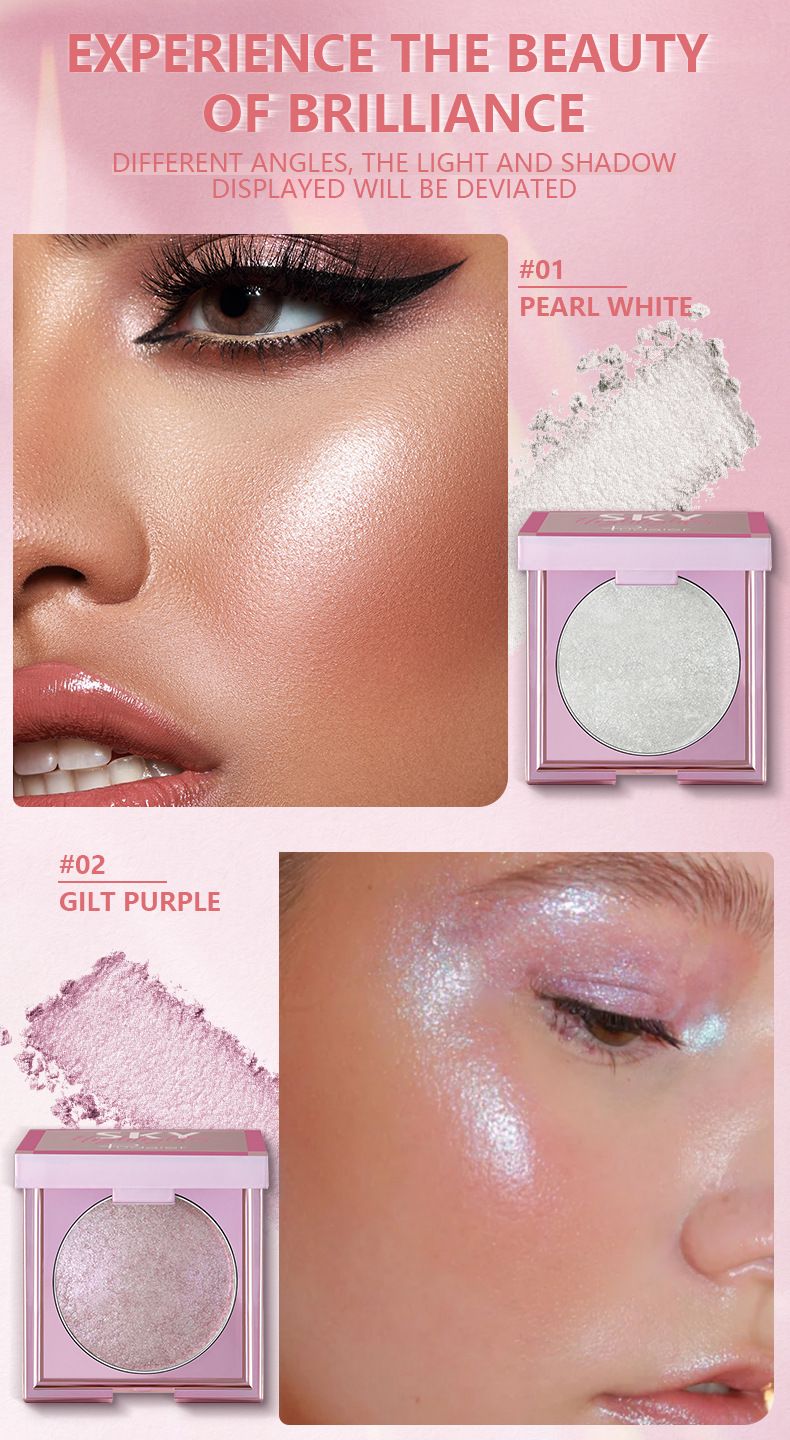 Pudaier Euroopa ja Ameerika kõrglahutusega matt esiletõstev puuderkook ja pärlmutterläikega esiletõstev geel põsepuna värvi tugevdaja_voghion.com