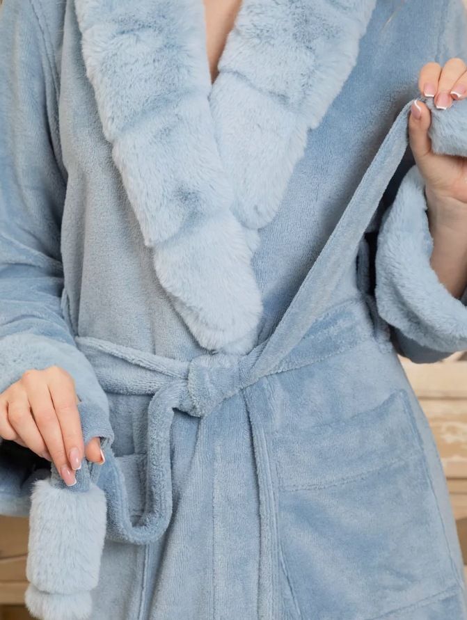 Autumn And Winter Soft Bathrobes Women's Warm High-end Nightgowns_voghion.com