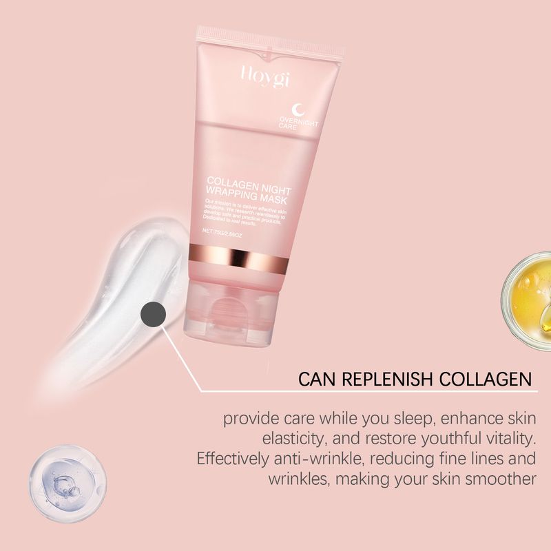 Hoygi Kollagenpeeling Återfuktande & Återfuktande Hudvård Rengörande Porpåfyllande Ansiktsmask för Tårar_voghion.com