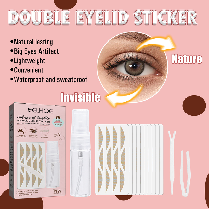 Traceless Beautiful Lace Double Eyeli mit natürlicher Traceless Inner Double Blister Eye, nicht klebendes Lace Double_voghion.com