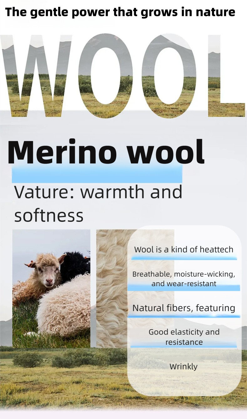 Calzini caldi da trekking in lana merino a metà polpaccio, spessi, per uomo e donna, per l'autunno e l'inverno._voghion.com