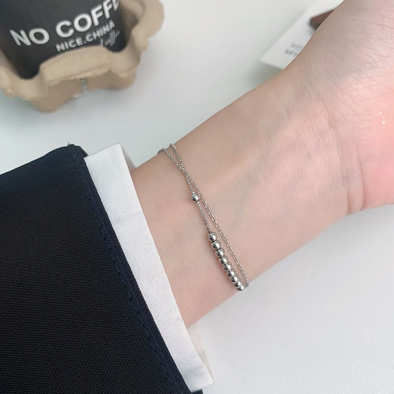 S Puur zilver, prachtig en veelzijdig, rond dubbellaags met een niche-temperament, eenvoudig ontwerp van sieraden, kraal_voghion.com