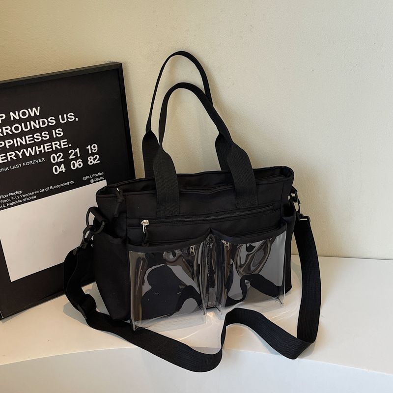 Large Capacity Women's New Korean Style Simple Ladies Shoulder Crossbody Bag Versatile Corduroy Handbag For Girls_voghion.com