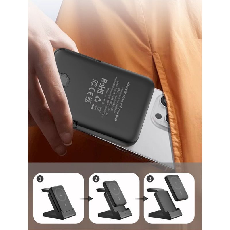 1PC Abgetrenntes kabelloses Ladegerät für Mobiltelefone, Uhren, Kopfhörer, drei in einem multifunktionales kabelloses Laden_voghion.com
