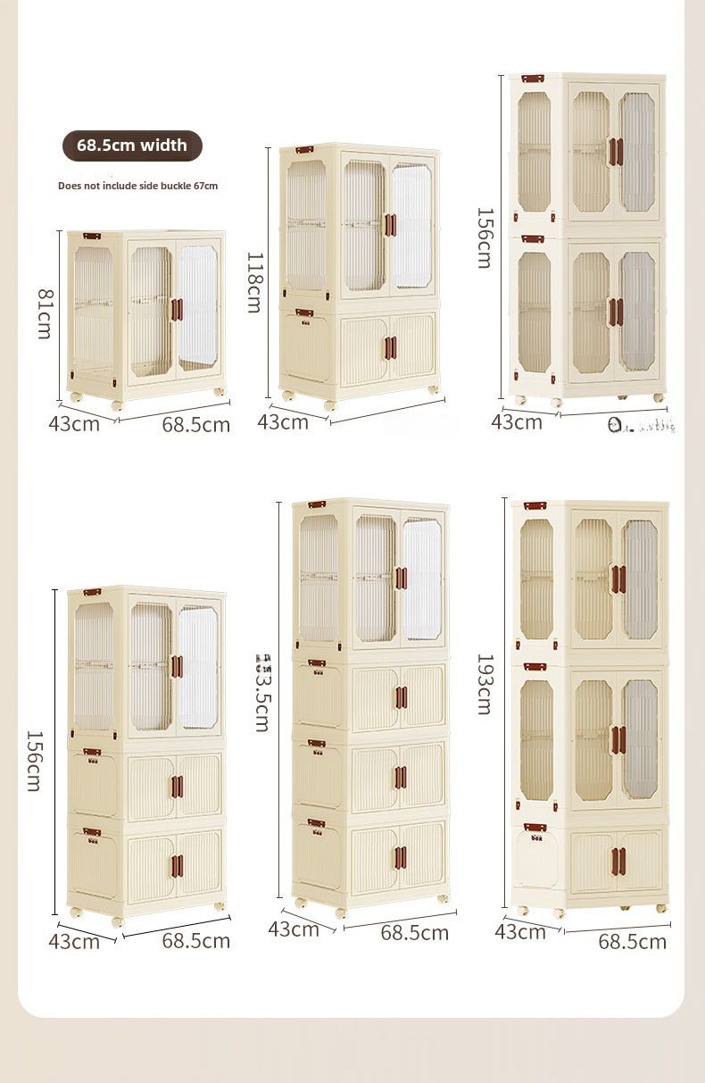 Scatola portaoggetti trasparente senza installazione, armadio pieghevole per la casa, vestiti, trapunte, organizzazione di manufatti, giocattoli per bambini_voghion.com