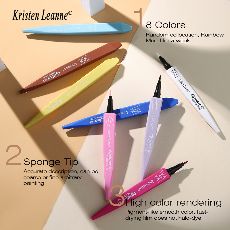 Eyeliner mat imperméable professionnel 8 couleurs, cosmétiques de beauté professionnels longue durée pour fête et Performance_voghion.com