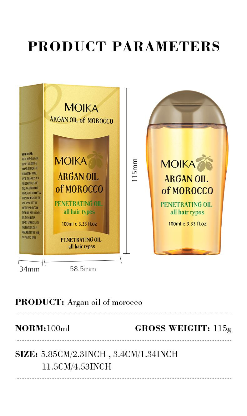 Trattamento per capelli con olio essenziale di Argan marocchino inglese Smoothness TK_voghion.com