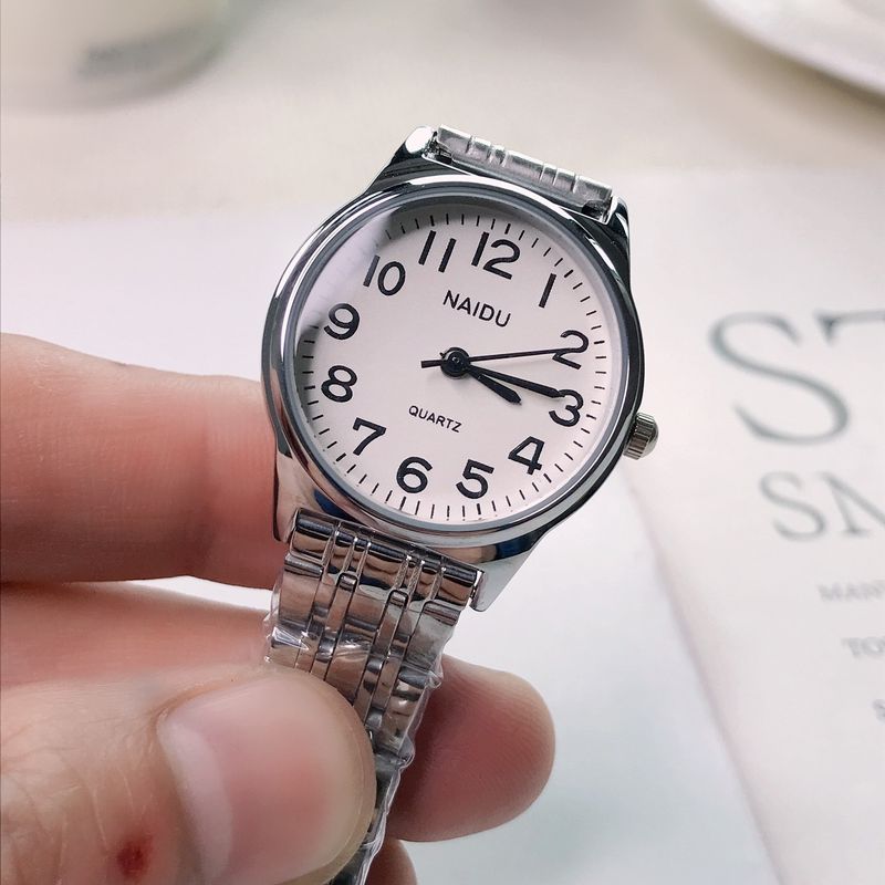 Orologio da donna silenzioso per esame con scala digitale al quarzo, cinturino in acciaio, piccolo, per il tempo libero_voghion.com