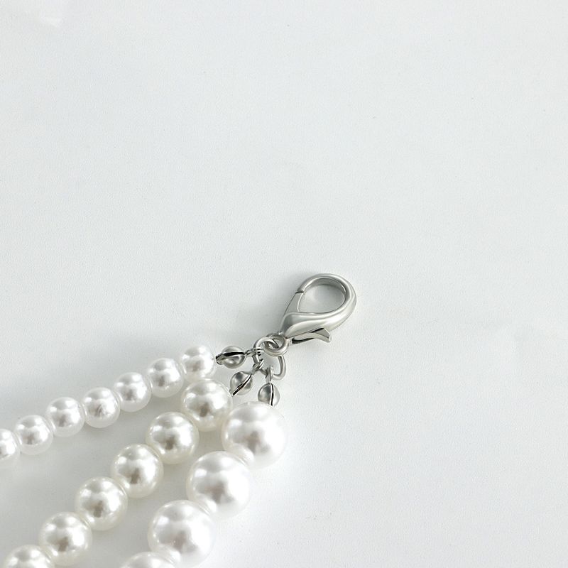 Three layer high gloss pearl handmade fishing line woven shoe chain geometric high grade foot ornaments_voghion.com