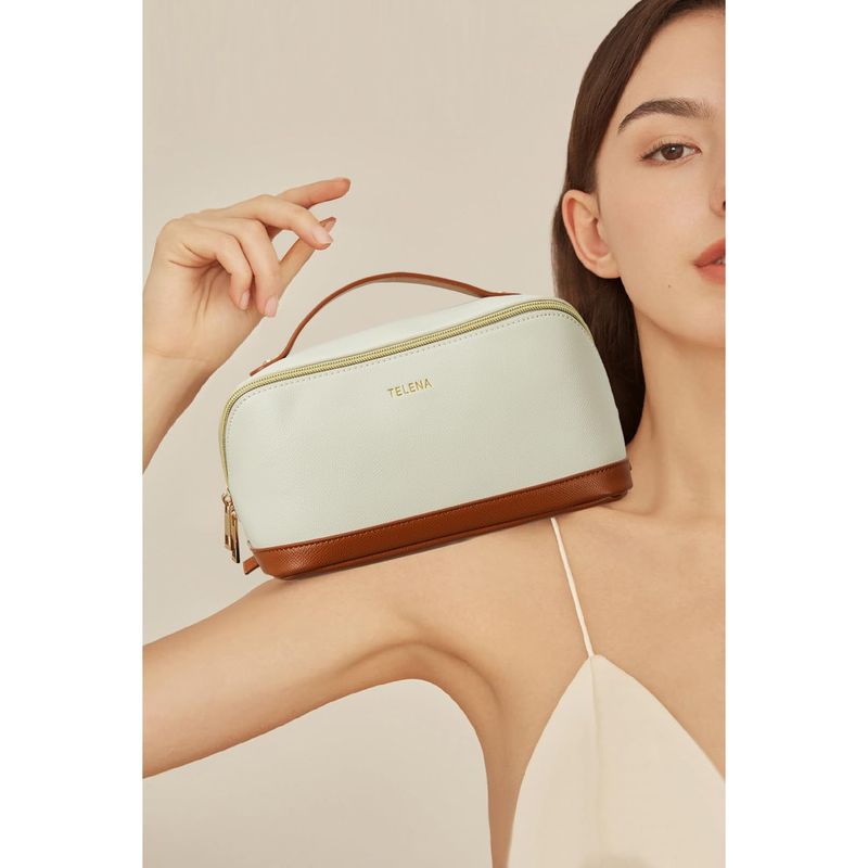 Women's Bags Dedicated Cosmetic Bag Large Capacity Travel Cosmetic Bag Portable Leather Waterproof Cosmetic Storage Bag Toiletry Bag_voghion.com