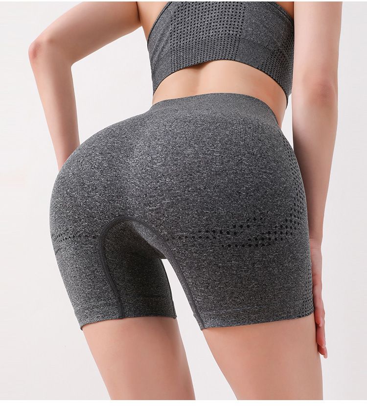 Naadloze yogakleding tweedelig vest shorts fitness dames rugloze bh top set_voghion.com