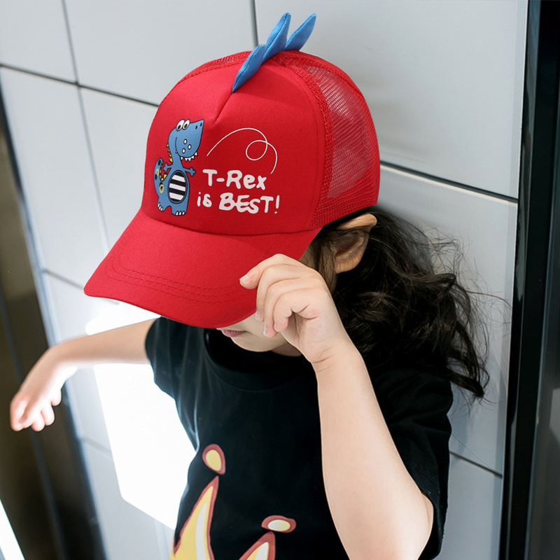 Berretto con visiera stampato con lettera ricamata per dinosauro del cartone animato per bambini per bambini adulti Berretto con visiera per cappelli da baseball per ragazze dei ragazzi di moda Haruku_voghion.com