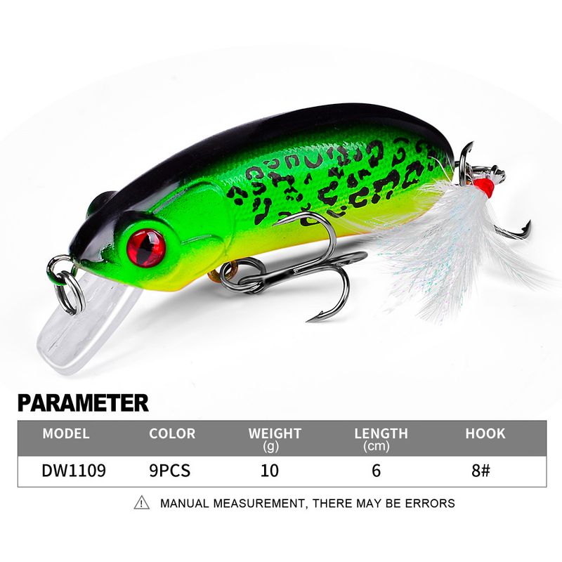Nuova esca per pesca su roccia Mini Fat Bait da 6,2 cm, 10G, 9 colori DW1109_voghion.com