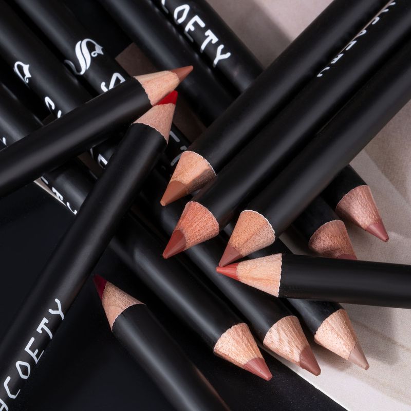 SHCOETY 12-Color Lip Liner Set - Nude Matte Lipsticks, Long-Lasting & Transfer-Proof Makeup_voghion.com
