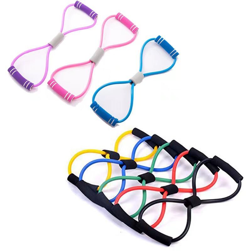 Factory Direct Sale Eight-Character Resistance Band Pull Chest Expansion Back Opening Shoulder Beauty Elastic Rope Home_voghion.com