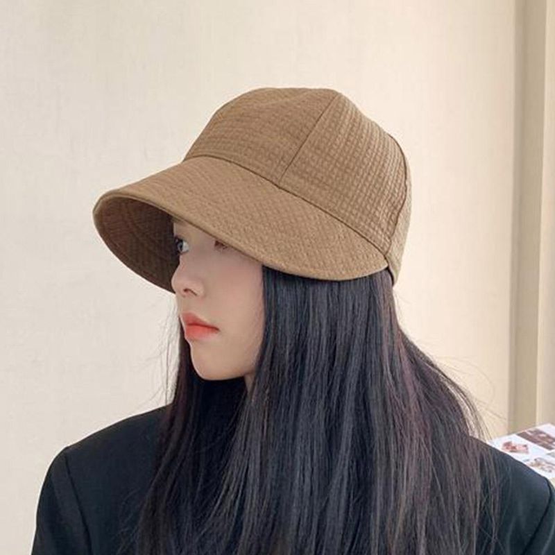 New Arrivals Foldable Wide Brim Women Adjustable Portable Outdoor Beach Bucket Hat Summer Sun Protection Visors Fisherman Cap Panama_voghion.com