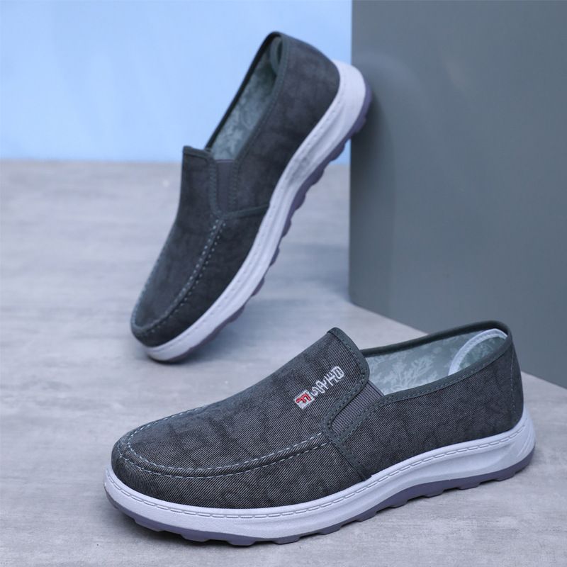 Frühling und Herbst Casual Single für Männer, koreanische Version Canvas Board Schuhe, einen Fuß dicke Sohle Anti-Rutsch, Fahrer_voghion.com