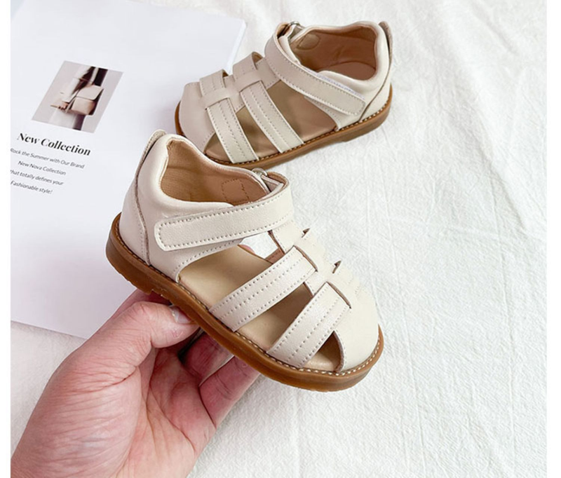Kinder Sommer 2023 Neue Modische Sandalen Römische Bequeme Mädchen Strand Französisch Baby Schuhe_voghion.com