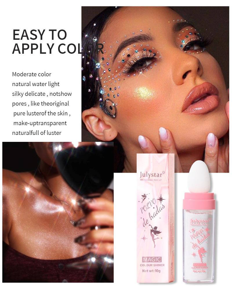 Fairy-kloppoeder, verheldering van het volledige lichaam, herstel van het natuurlijke driedimensionale uiterlijk, poederblusher,_voghion.com