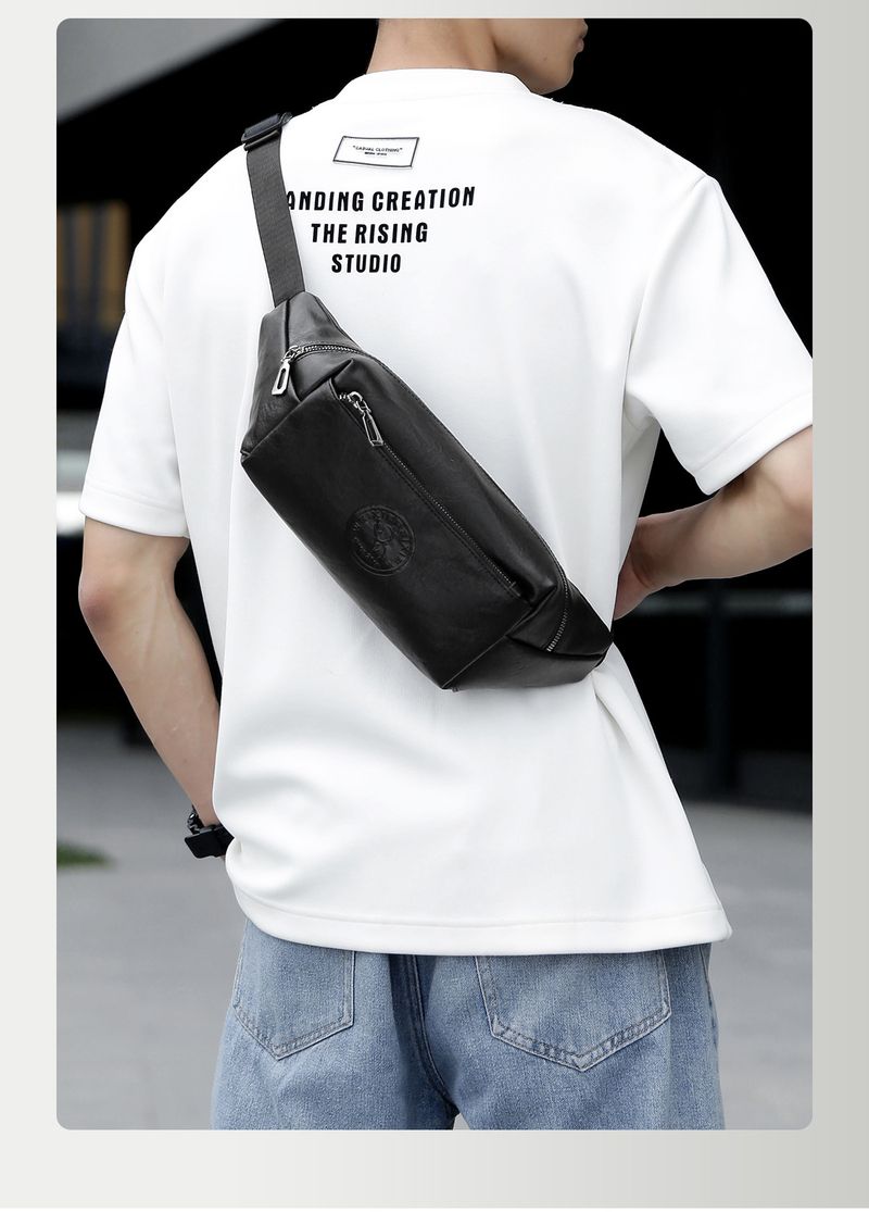 Men's Large Capacity Sports Waist Bag Multi Function Waterproof Mobile Phone Bag Can Hold 8 Inch Mobile Phone_voghion.com