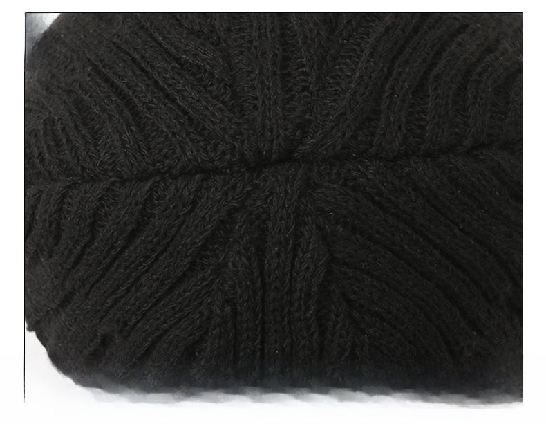 Cappello unisex lavorato a maglia sciarpa cappello berretto con visiera due pezzi paraorecchie ciclismo antifreddo caldo tuta_voghion.com