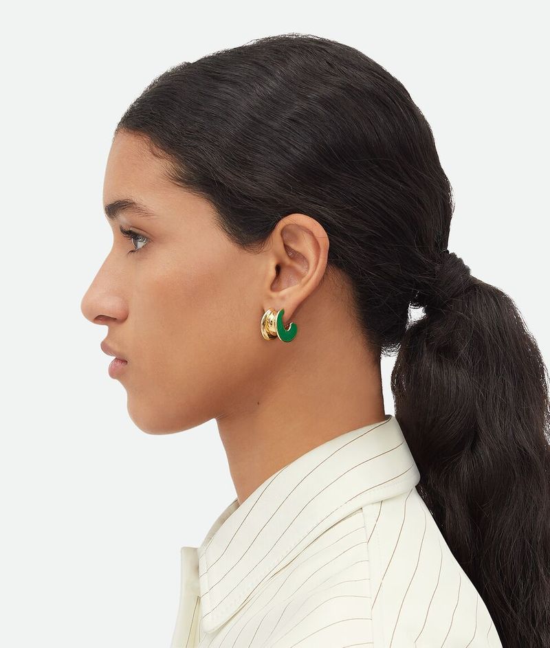 Orecchini pendenti unisex a forma di C in smalto per donna, piccoli, squisiti, semplici, versatili e alla moda._voghion.com