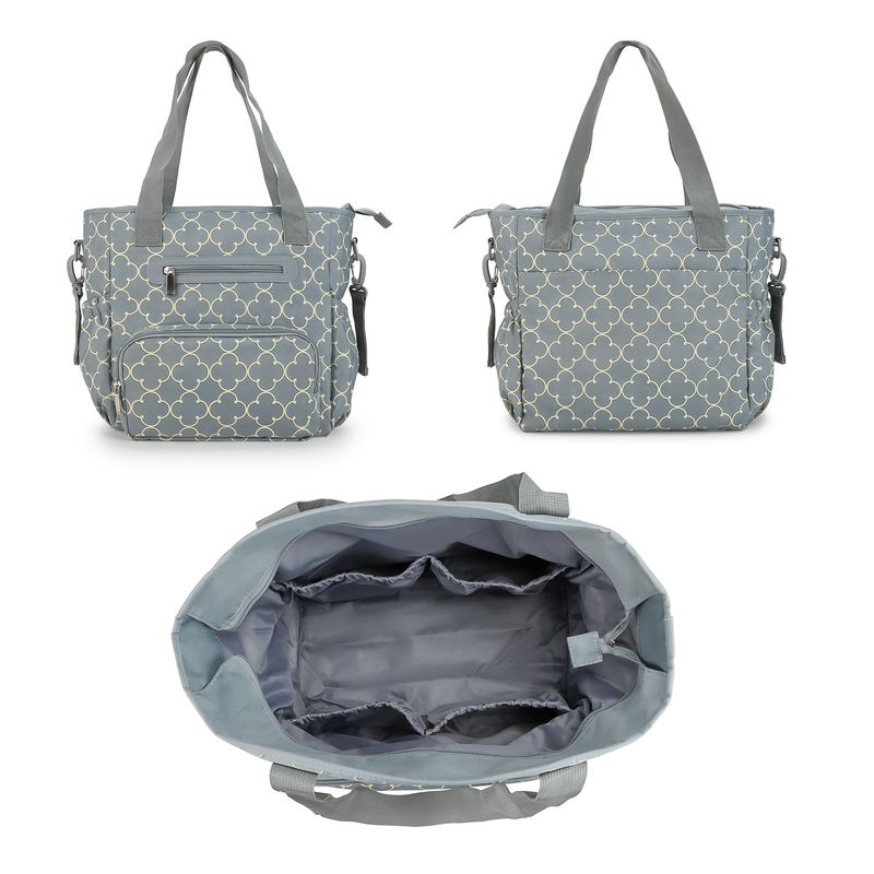 Aboutbaby Large Capacity 7-Piece Diaper Bag Set Multi-Functional Shoulder Tote With Spacious Compartments Stylish & Durable Polyester Travel Daily Use_voghion.com