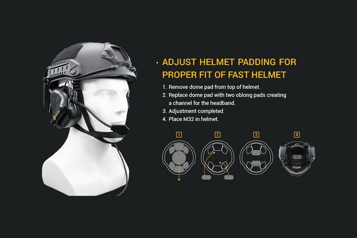 EARMORM32 Electronic Noise-Cancelling Headset With Microphone For Communication, Special Forces Training Tactical Ear_voghion.com