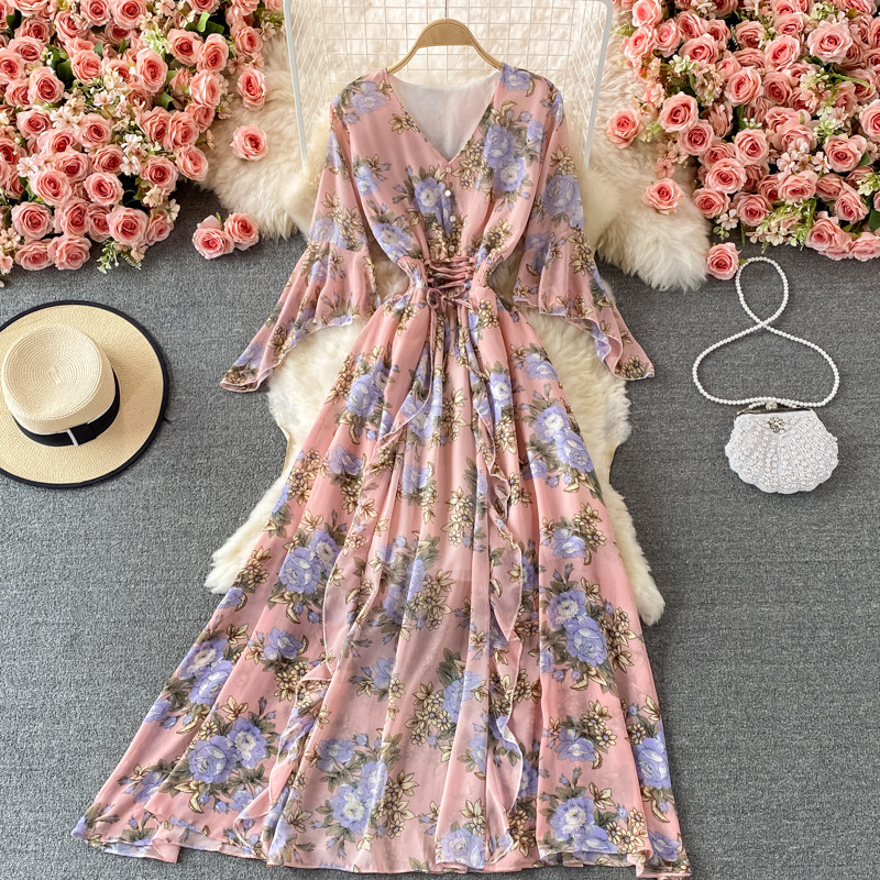 Damenmode Strandurlaub Strandrock Taille große Schaukel langer Rock_voghion.com